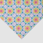 Maximalist Rainbow Floral Fountain Deco Fans Craft Tissuepapier (Detail)