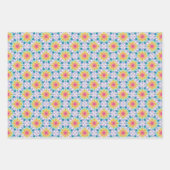 Maximalist Rainbow Floral Fountain Deco Fans Inpakpapier Vel (Voorkant)