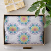 Maximalist Rainbow Floral Fountain Polka Dot Craft Tissuepapier (Geschenk)