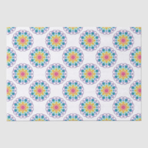 Maximalist Rainbow Floral Fountain Polka Dot Craft Tissuepapier