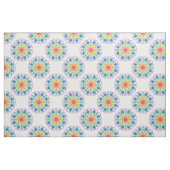 Maximalist Rainbow Floral Fountain Polka Dot Stof (Fat Quarter)