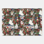 Maximalist Retro Christmas Collage Inpakpapier Vel (Voorkant 2)