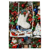 Maximalist Retro Christmas Collage Medium Cadeauzakje (Achterkant)