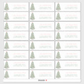 Maximalist Roze Baubles Feestdagen Kaarten Adres Sticker (Vel)