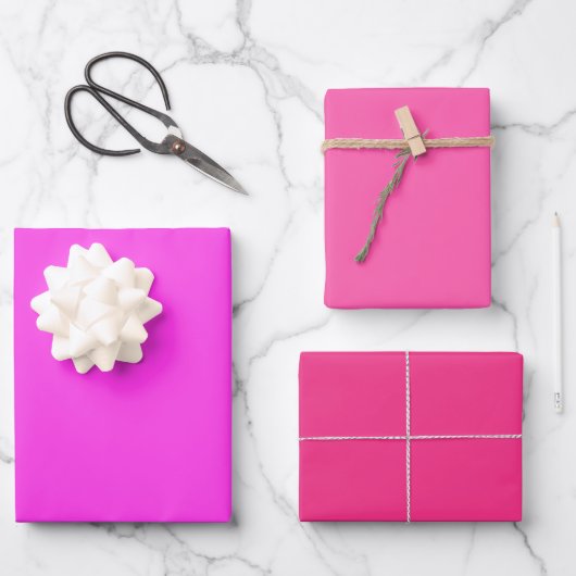 Maximalist Solid Bright Pink Inpakpapier Vel (Voorkant)