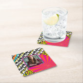 Maximalist Verjaardag Foto Patronen Kleurrijk Kartonnen Onderzetters (Insitu)