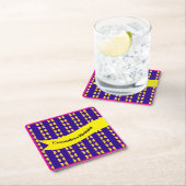 Maximalist Verjaardag Herhalend Patroon Kleurrijk Kartonnen Onderzetters (Insitu)