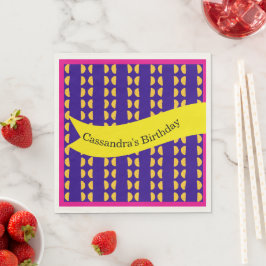 Maximalist Verjaardag Herhalend Patroon Kleurrijk Servet