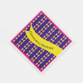 Maximalist Verjaardag Herhalend Patroon Kleurrijk Servet (Hoek)