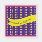 Maximalist Verjaardag Herhalend Patroon Kleurrijk Servet (Voorkant)