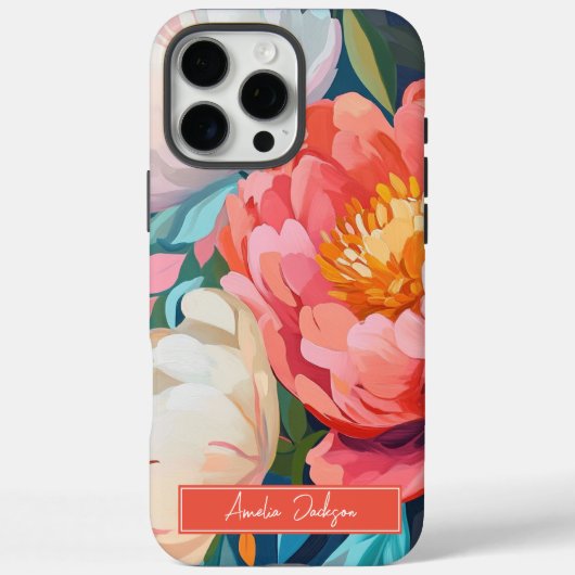 Maximalist Vibrant Floral Bold en Stijlvol Case-Mate iPhone Case (Achterkant)