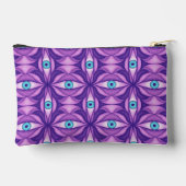 Maximalistisch Abstract Botanisch Oogpatroon Paars Etui (Achterkant)