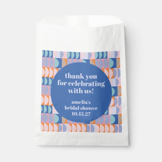 Maximalistisch blauw Paarse aangepaste Vrijgezelle Bedankzakje (Voorkant)