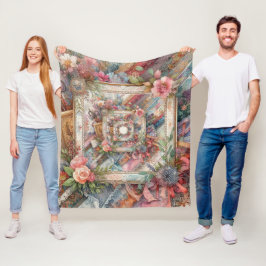 Maximalistisch Decor Fleece Deken