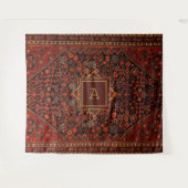 Maximalistisch Decor Monogrammed  tapijtpatroon Wandkleed (Voorkant (horizontaal))
