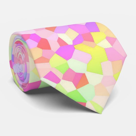 Maximalistisch eigenzinnig eclectisch kleurrijk re stropdas (Opgerold)