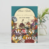 Maximalistisch jasje met toned Wedding Save the Da Save The Date (Staand voorkant)