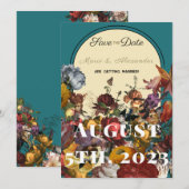 Maximalistisch jasje met toned Wedding Save the Da Save The Date (Voorkant / Achterkant)