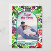 Maximalistisch tropisch blad boho arch Save the Da Save The Date (Voorkant)