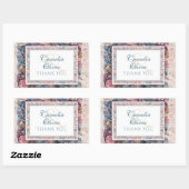 Maximalistisch trouwcadeau geschenk antieke bloeme rechthoekige sticker (Vel)