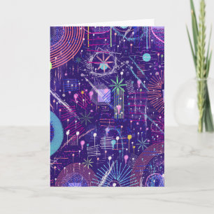 Maximalistische Abstract op Paars Kaart