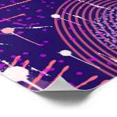 Maximalistische Abstract op Paars Poster (Hoek)