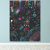 Maximalistische Abstracte Expressie Canvas Afdruk (Insitu (Houten vloer))
