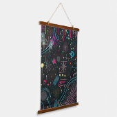 Maximalistische Abstracte Expressie  Hangend Wandkleed (Gebogen)