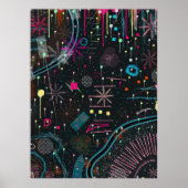 Maximalistische Abstracte Expressie  Poster (Voorkant)