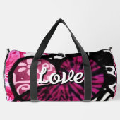 Maximalistische Abstracte Hart Statement Stijl Roz Plunjezak (Achterkant)