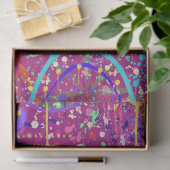 Maximalistische abstracte in vette kleur tissuepapier (Geschenk)