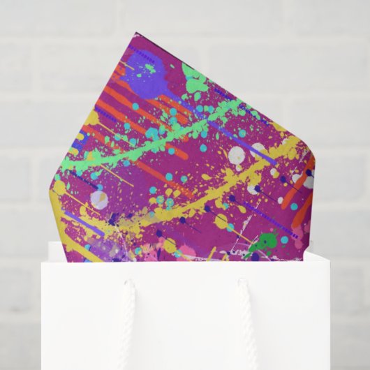 Maximalistische abstracte in vette kleur tissuepapier (Cadeauzakje)