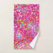 Maximalistische Abstracte Kunst: de Snoepwinkel Bad Handdoek (Handdoek)