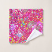 Maximalistische Abstracte Kunst: de Snoepwinkel Bad Handdoek (Wasdoekje)