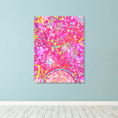 Maximalistische abstracte kunst: de snoepwinkel canvas afdruk (Insitu (Houten vloer))