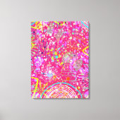 Maximalistische abstracte kunst: de snoepwinkel canvas afdruk (Voorkant)