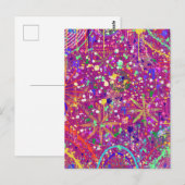 Maximalistische abstracte kunst in vette kleur briefkaart (Voorkant / Achterkant)