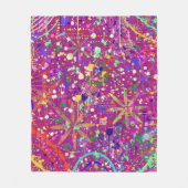 Maximalistische abstracte kunst in vette kleuren fleece deken (Voorkant)