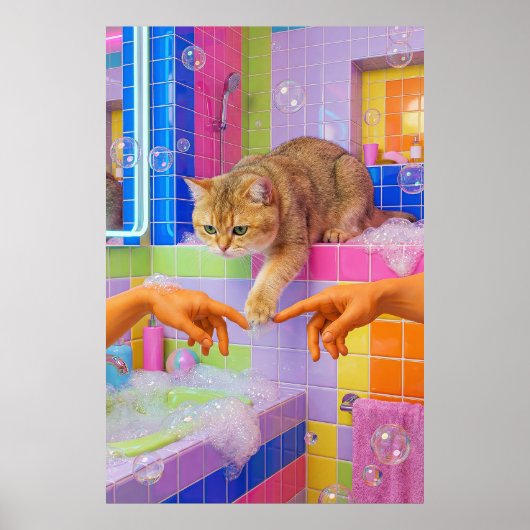 Maximalistische badkamer muur kunst, British short Poster (Voorkant)