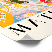 Maximalistische badkamer wandkunst, tropische wc k poster (Hoek)