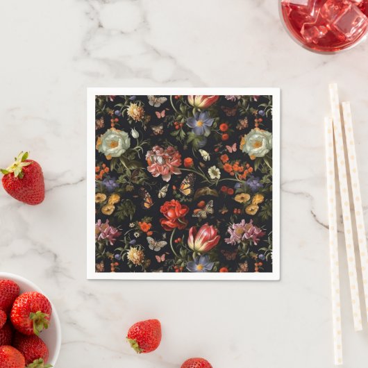 Maximalistische barokbloemen servet (Insitu)