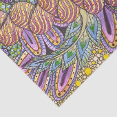 Maximalistische Boho Psychedelische Wervelpatroon Tissuepapier (Detail)
