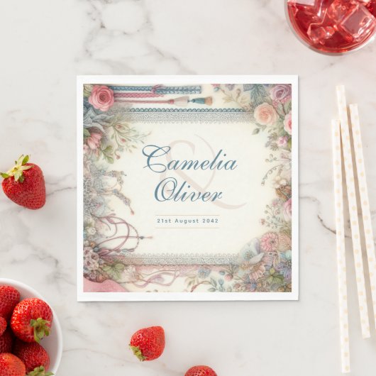 Maximalistische bruiloft bloemdecoratie servet (Insitu)