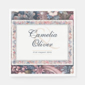 Maximalistische bruiloft bloemdecoratie servet (Voorkant)