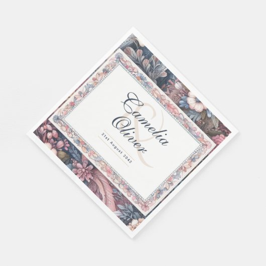 Maximalistische bruiloft bloemdecoratie servet (Hoek)