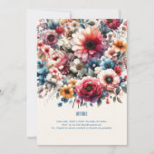 Maximalistische bruiloft uitnodigingen Bloemen the (Achterkant)