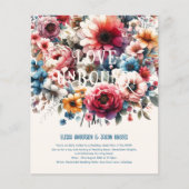 Maximalistische bruiloft uitnodigingen Bloemen the (Voorkant)