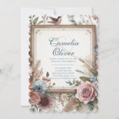 Maximalistische bruiloft uitnodigingen drukke deco (Voorkant)