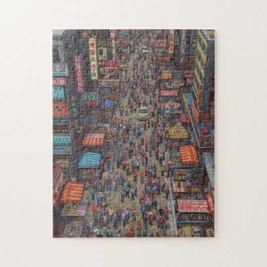 Maximalistische Chaos Scene Legpuzzel (Verticaal)