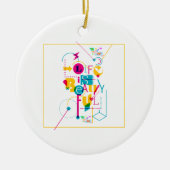 Maximalistische Design voor levendige persoonlijkh Keramisch Ornament (Voorkant)